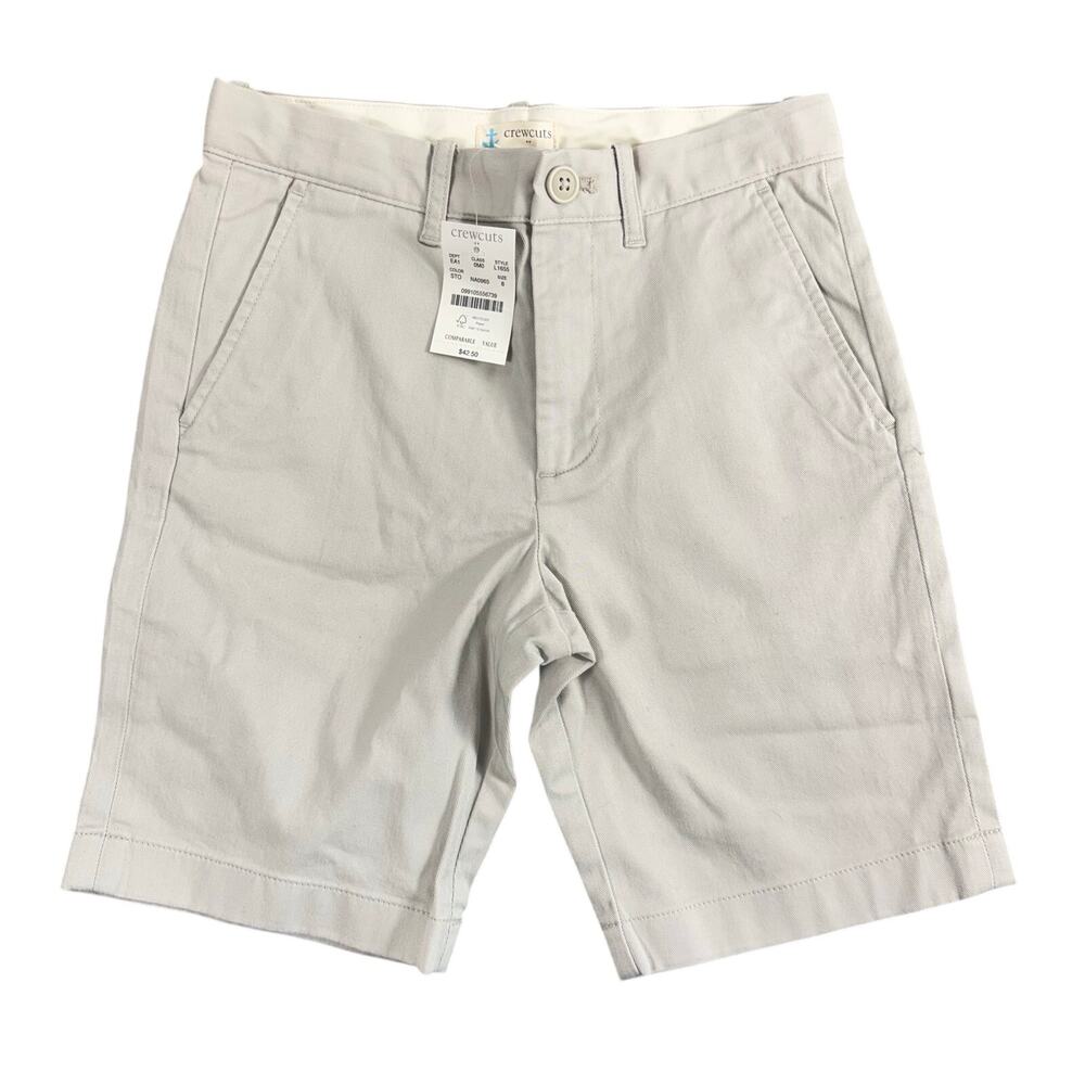 Crewcuts J.Crew Kids Size 8 Stone Chino Shorts Stretch Preppy Coastal